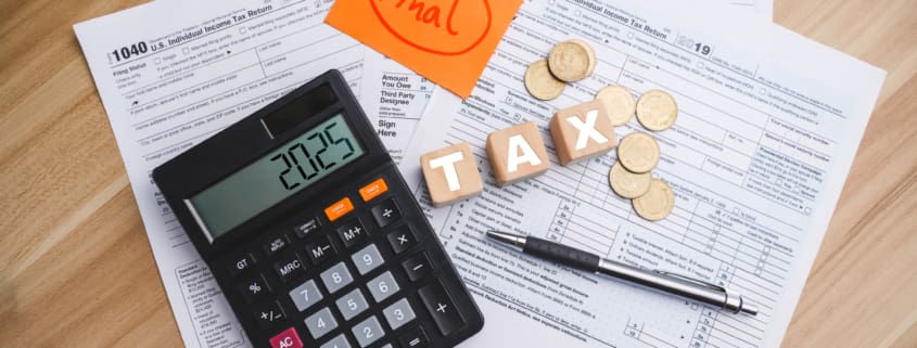 Calculator and the word tax representing How to Appeal an IRS Audit in 2025